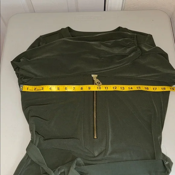 NWT Michael Kors Dark Green Long Sleeve Dress Size M. - Picture 8 of 16